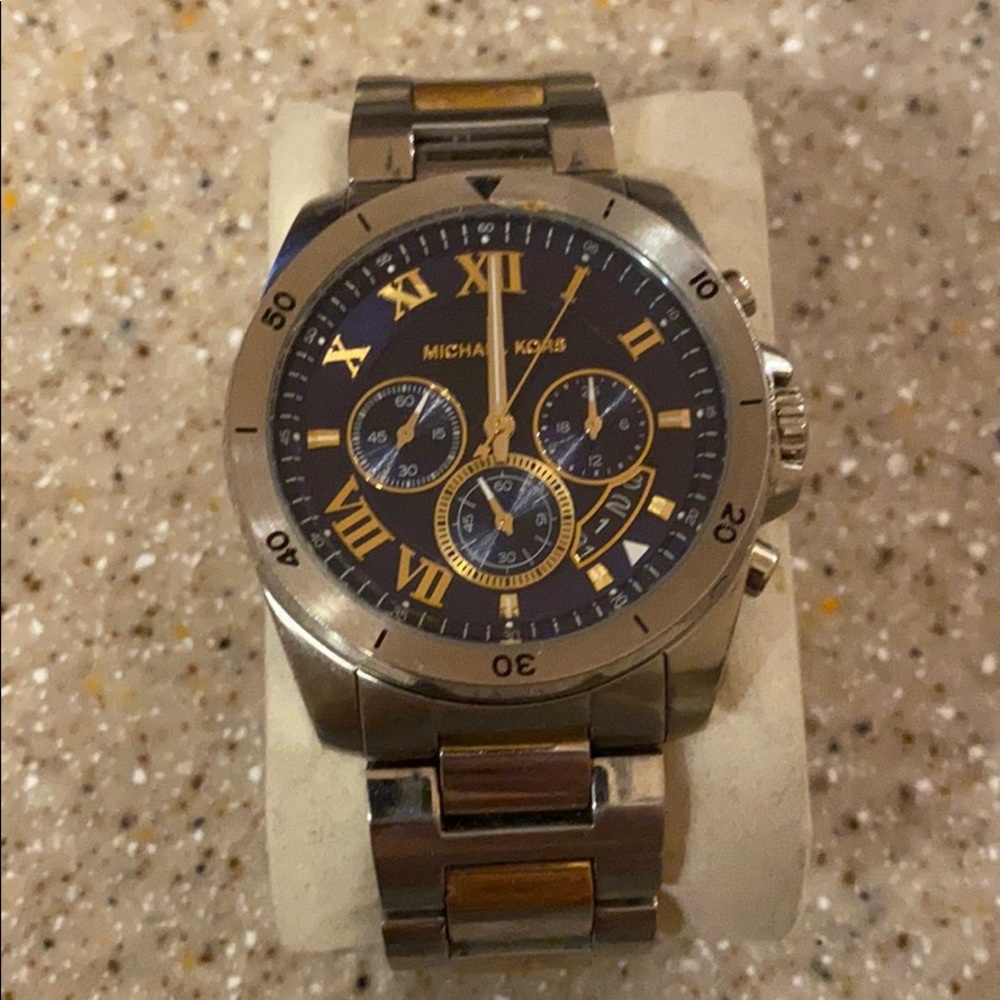 Blue & gold tone men’s watch